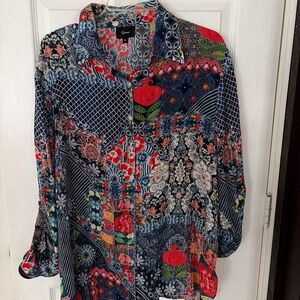 Beautiful Artsy Shana Silk Blouse Women’s Size xl
